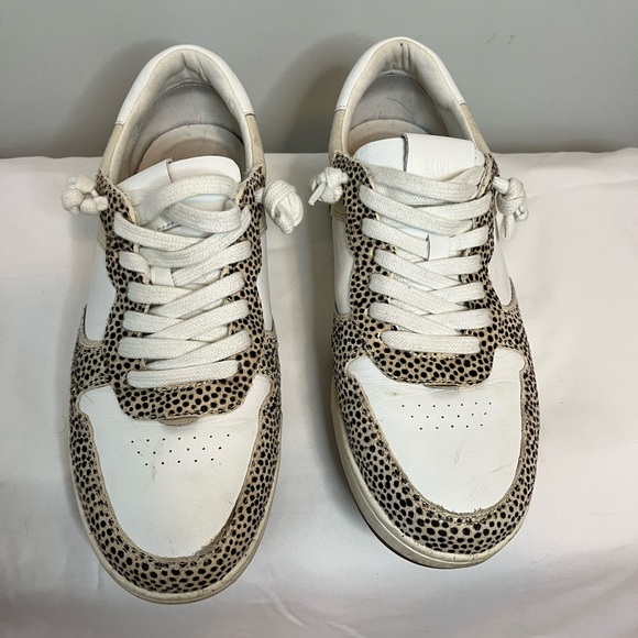 Madewell Court Sneakers Spotted Calf Hair & Leather & Nubuck Lace-Up 10 - Picture 2 of 9